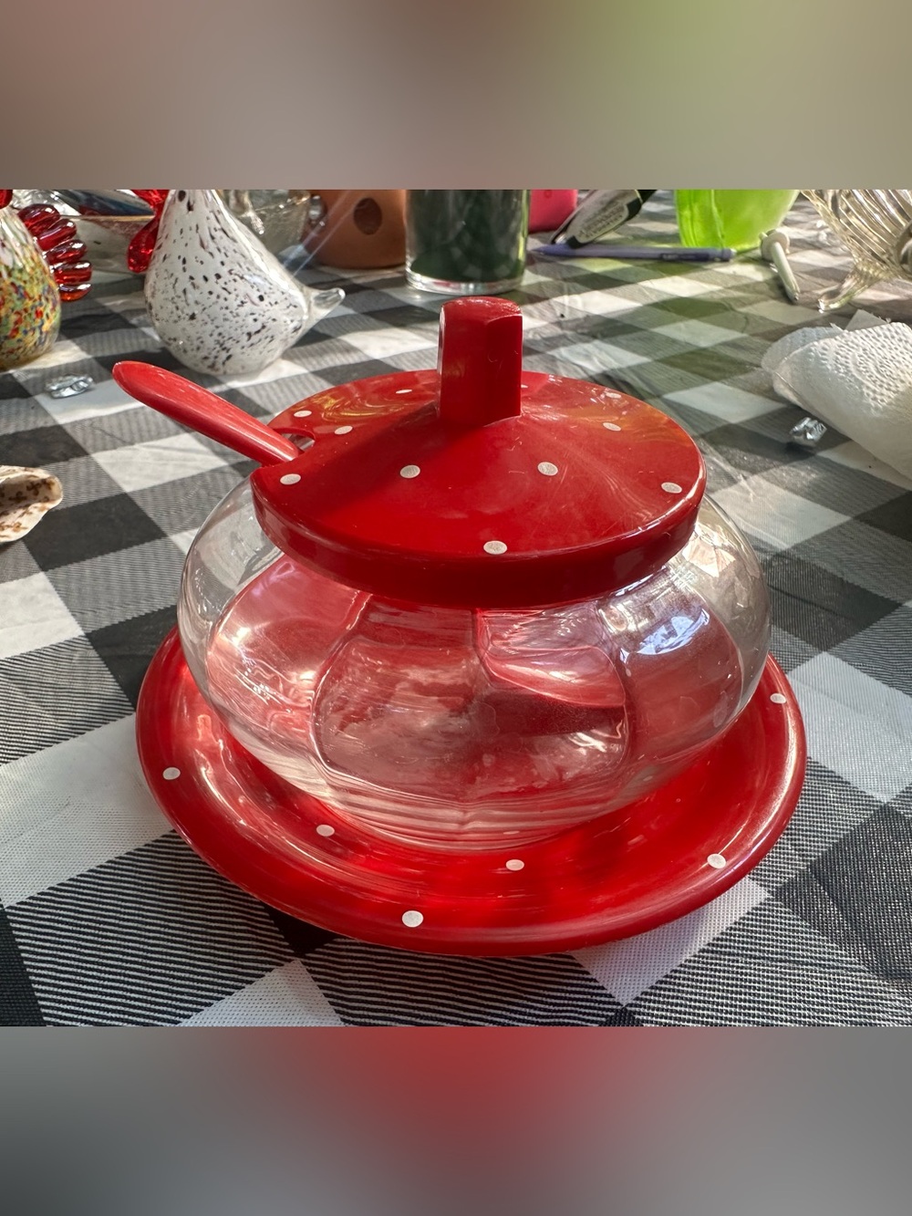 Vintage jam jar